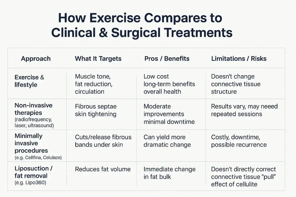 Sculpting Your Bum: Can Toning Exercises Really Reduce Cellulite? 2 How exercise compares to treatments from Lipo 360 Harrogate